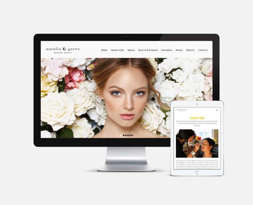 Makeup Artist Website Design: Natalia Garro