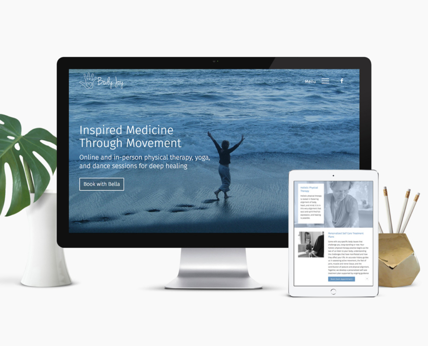 Wellness Branding & Website Design: Physical Therapy, Yoga, 5 Rhythms Dance: Body Joy