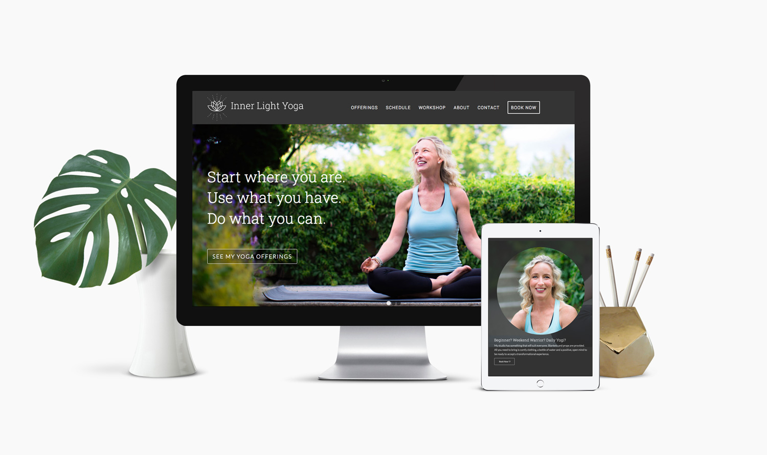Yoga Website Design & Branding: Inner Light Yoga Studio