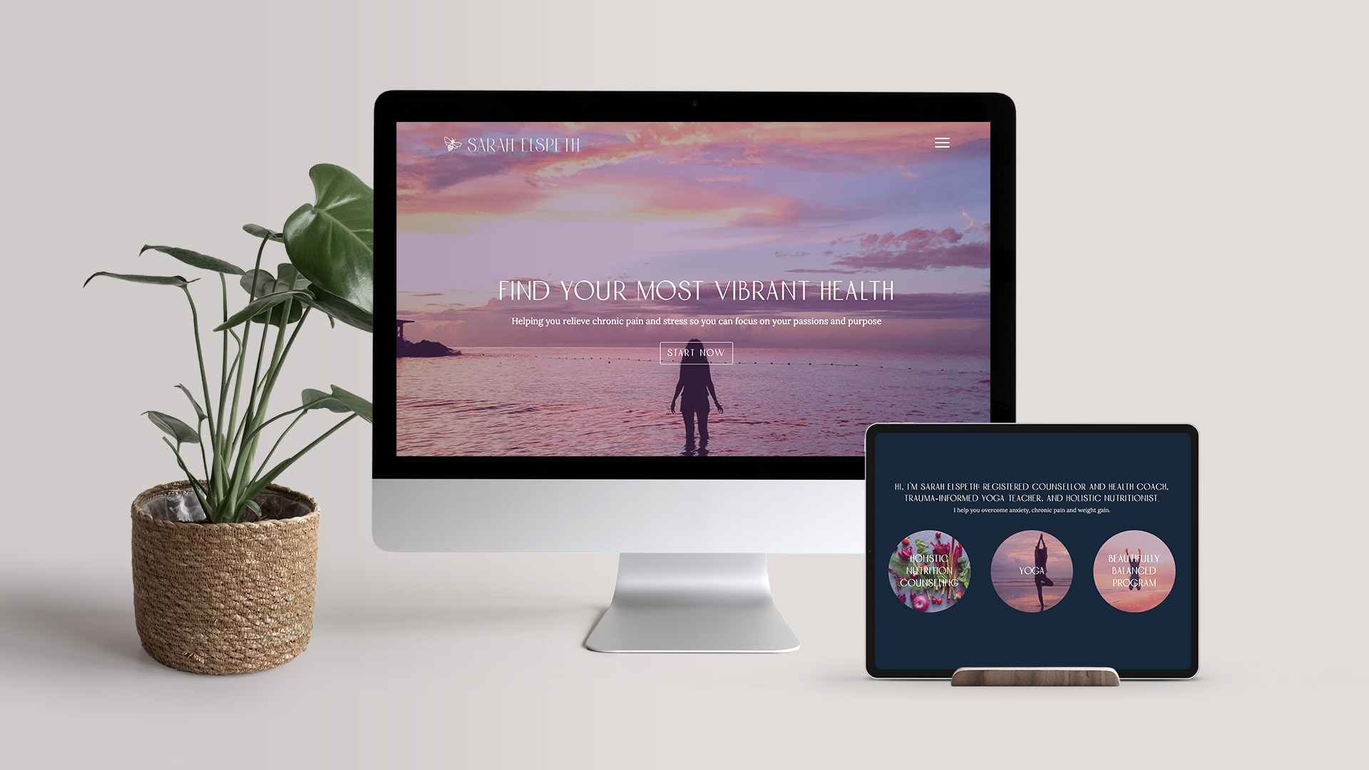 Health & Wellness Branding & Web Design | Sarah Elspeth, Wellness Coach |  Caroline Design