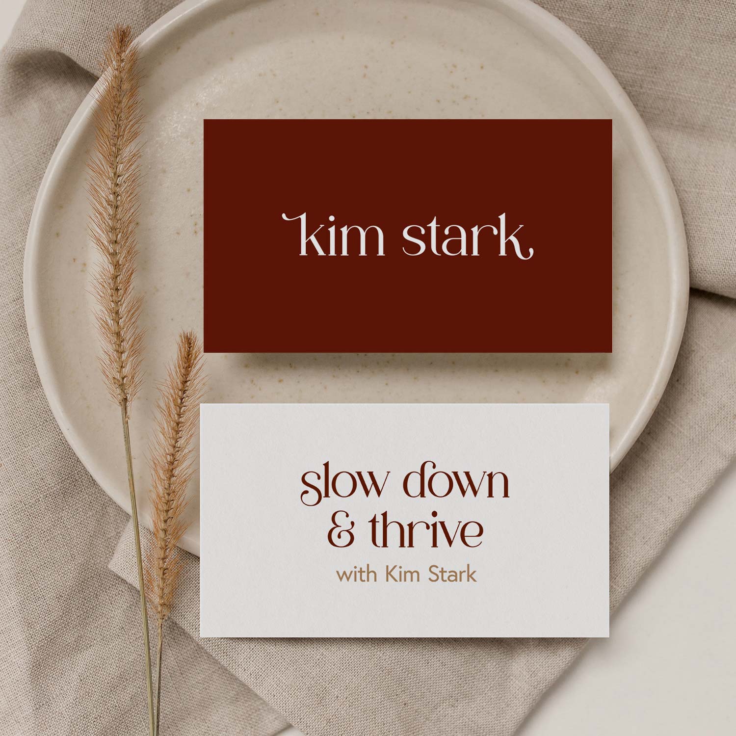Mindful Business Coach Branding & Website Design: Kim Stark, Host of Slow Down & Thrive Podcast